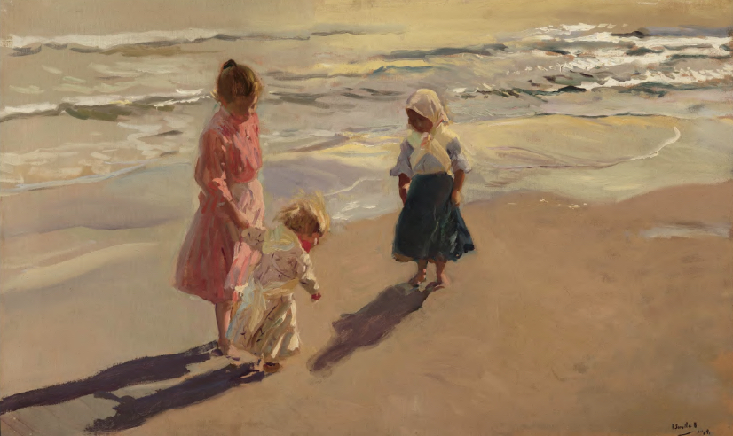 Joaquin Sorolla, Bambine sulla spiaggia, Artur Ramon Art, Barcellona