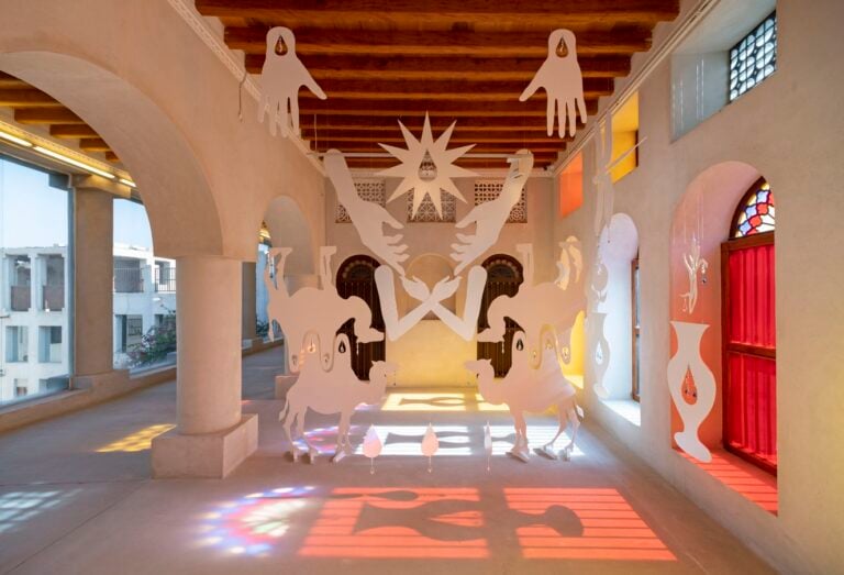 Aziza Shadenova, Treasured Shadows, 2022. Produced by Sharjah Art Foundation. Installation view Sharjah Biennial 15, 2023. Photo Shanavas Jamaluddin