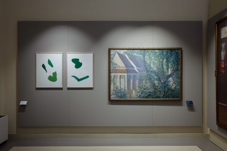 Cesare Viel, Scrivere il giardino, 2020, collage su carta. Photo Fausto Brigantino, courtesy ruber.contemporanea e l'artista