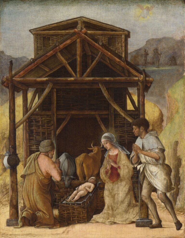 Ercole de’ Roberti, Adorazione dei pastori, 1486 93, tempera su tavola, cm 17,8 x 13,5 Londra, National Gallery