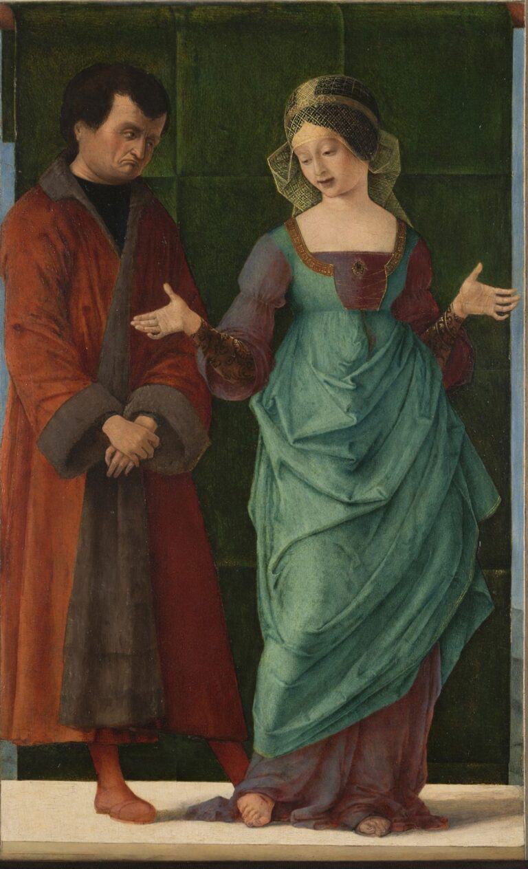 Ercole de’ Roberti, Porzia e Bruto, c. 1490 93, olio su tavola, cm 48,7 x 34,3 Fort Worth, Kimbell Art Museum