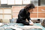 Eva Jospin at work in her studio, photo Joseph Jabbour