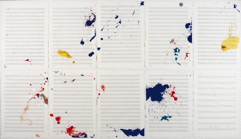 Giuseppe Chiari, Senza Titolo, 1982, gouache su carta intelata, cm 121x70, Courtesy Viasaterna e Tornabuoni Arte