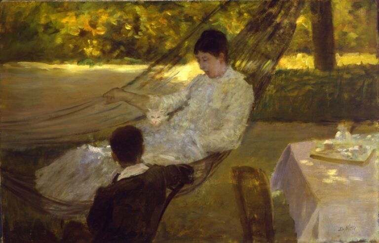 Giuseppe De Nittis, L'amaca, 1884. Raccolta Frugone, Genova