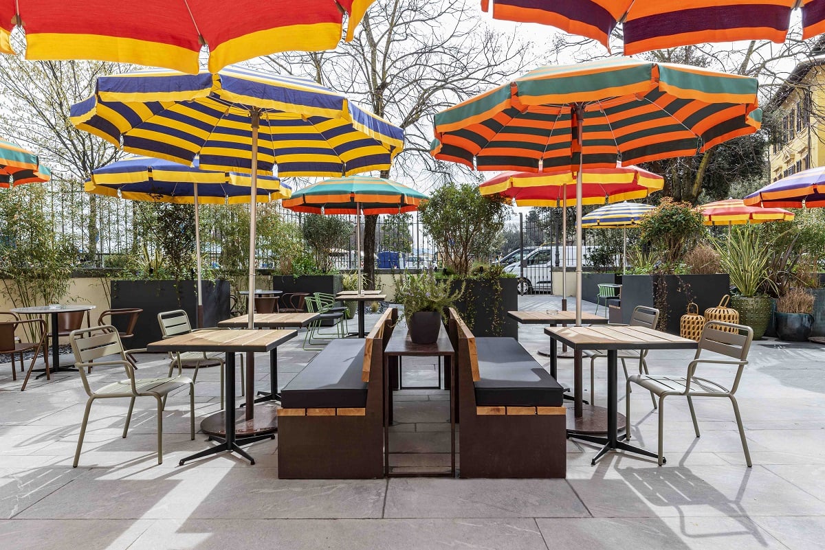 Il giardino di Ditta Artigianale piazza Ferrucci. Photo Leonardo Morfini