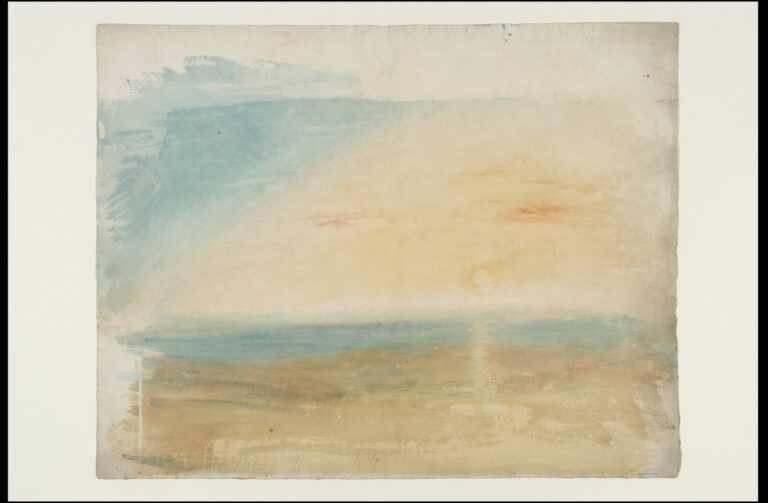 Joseph William Turner, Lever du soleil Pêche au merlan à Margate, 1822. Foto Tate
