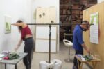 Krizia Galfo e Valerio Di Fiore nello studio di Marco Emmanuele, 2022