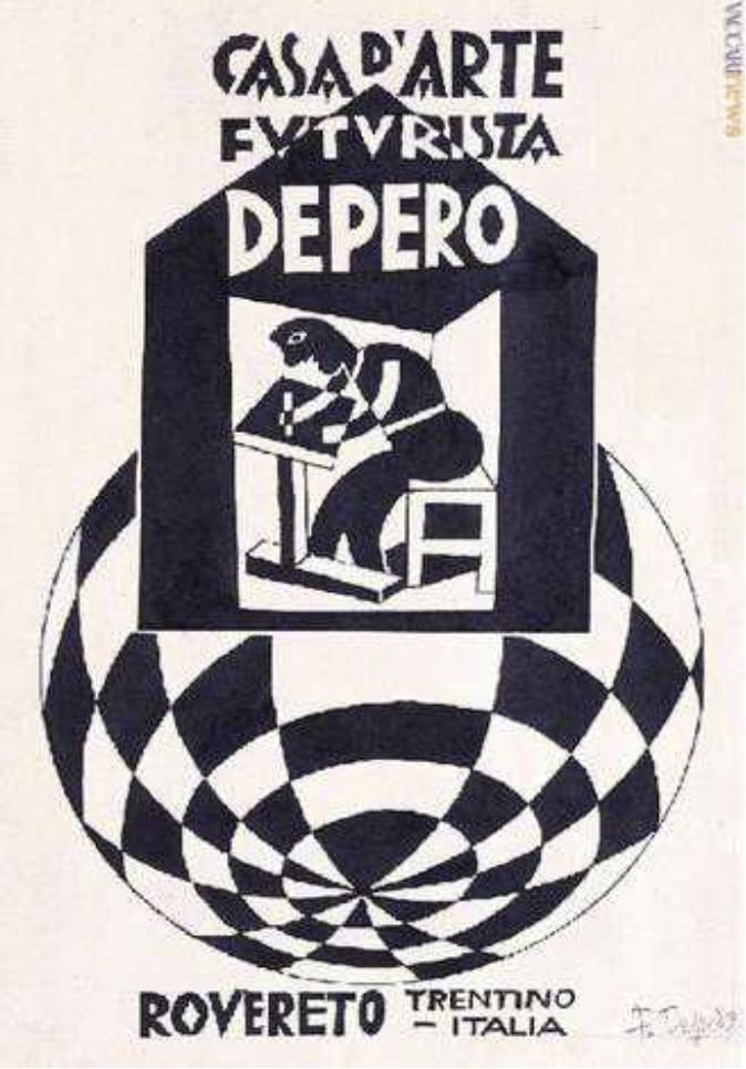 Locandina pubblicitaria della Casa d'Arte Depero