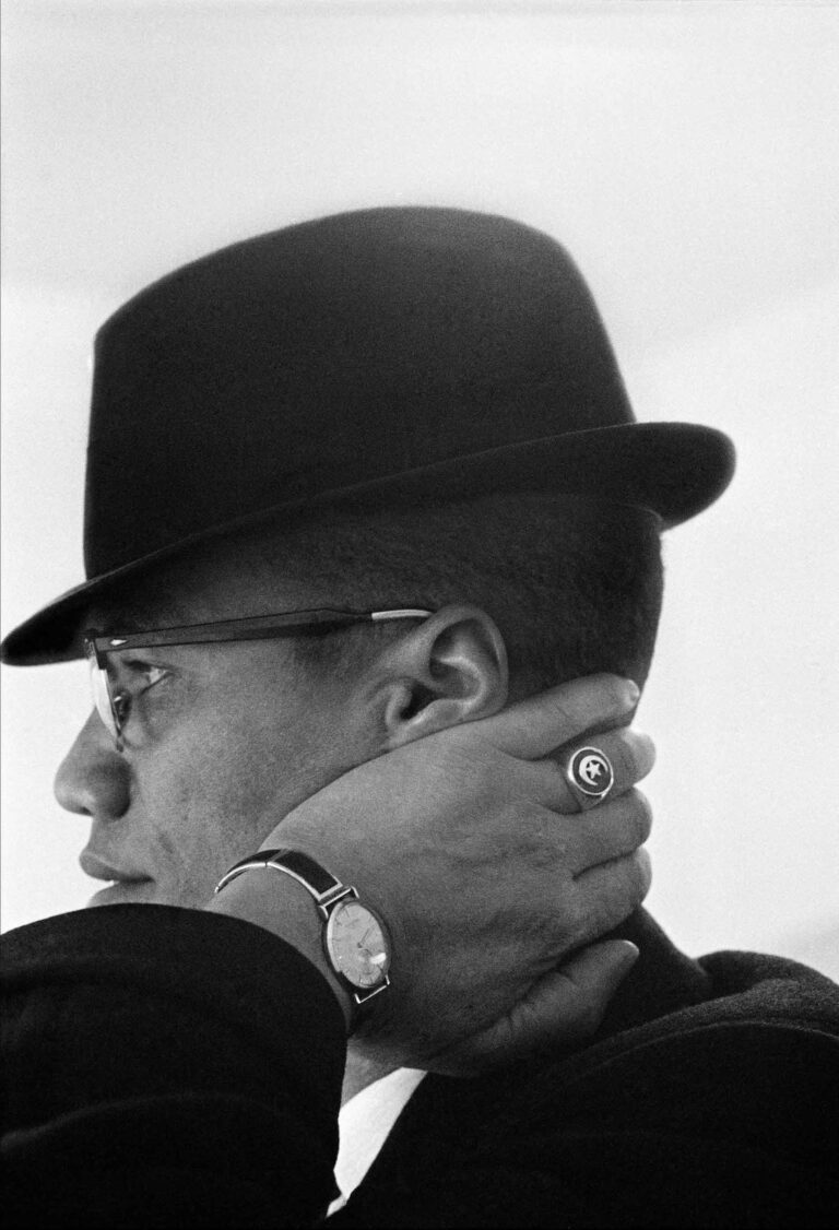 Malcolm X during his visit to enterprises owned by Black Muslims, Chicago, Illinois, USA, 1962 © Eve Arnold, Magnum Photos