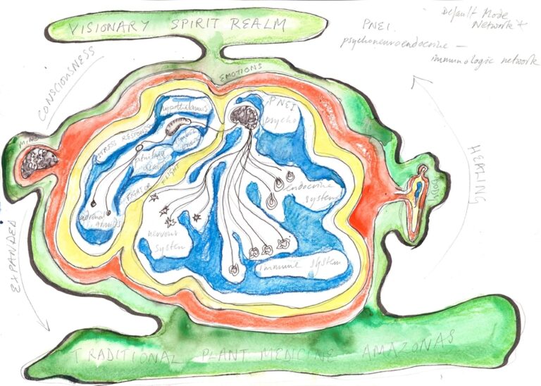 Marcos Lutyens, Plant Medicine Forest Inductions, 2021-2022. Disegni ad acquerello, matita e inchiostro su carta Arches. Courtesy l’artista e Galleria Alberta Pane, Parigi-Venezia