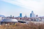 Novartis Pavillon, view towards Dreirosenbrücke