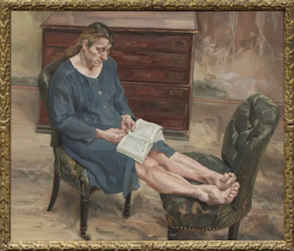 Lucian Freud, Ib Reading. Courtesy Sotheby's