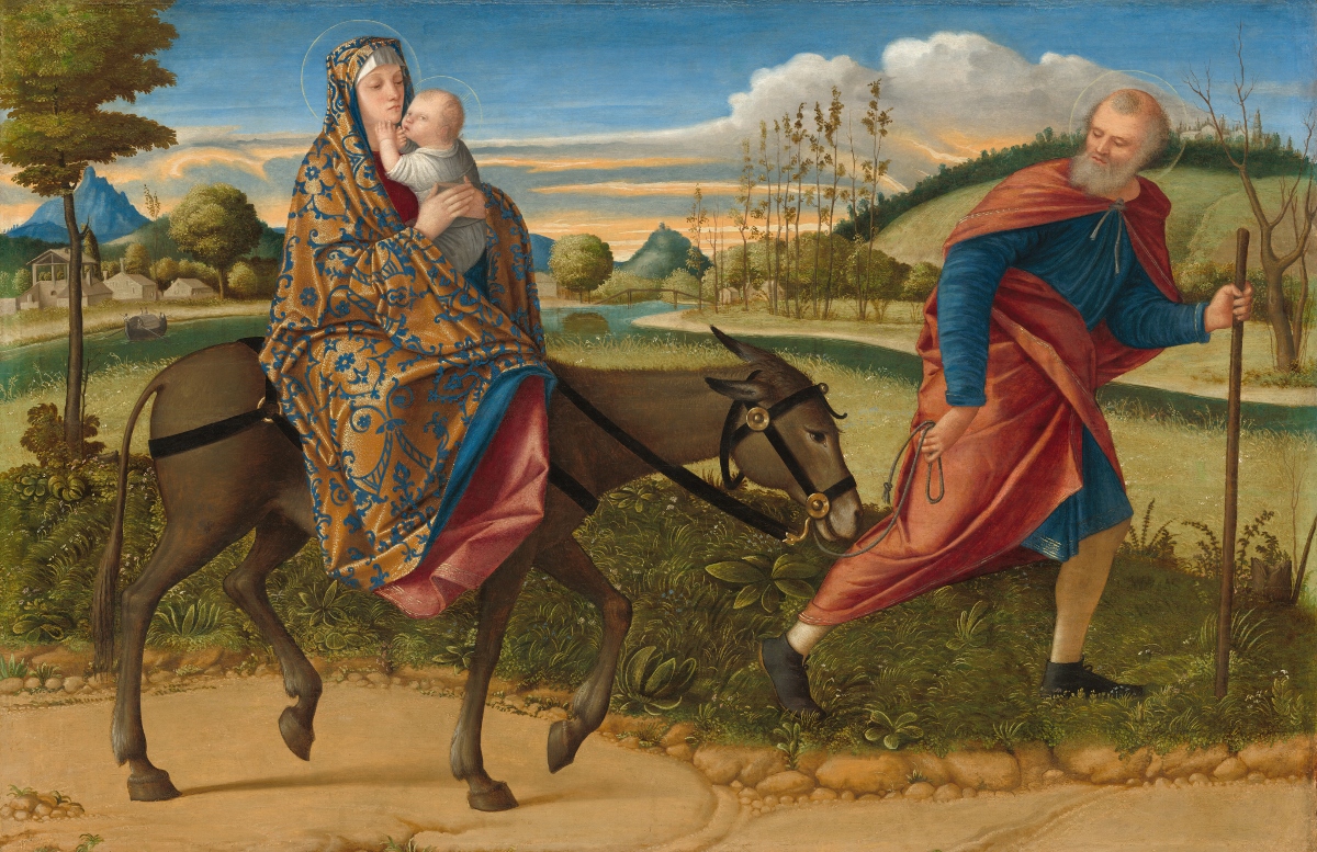 Vittore Carpaccio, La fuga in Egitto, ca. 1516-1518. Washington, National Gallery of Art, Andrew W. Mellon Collection 