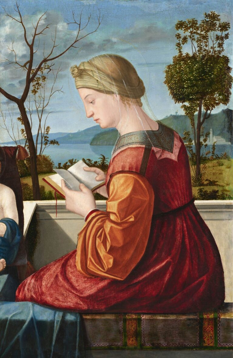 Vittore Carpaccio, Vergine leggente, 1510 ca., olio su tela trasferito su tavola, cm 78x51. Washington, National Gallery of Art