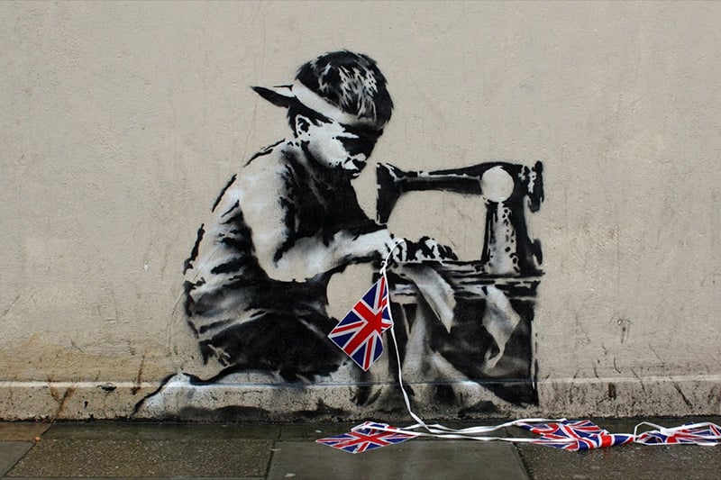 Banksy, Lavoro da schiavi, 2012, New York