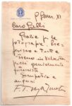 Biglietto autografo di F.T. Marinetti a Gino Galli, 9 gennaio 1933. Collezione privata, Roma