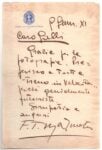 Biglietto autografo di F.T. Marinetti a Gino Galli, 9 gennaio 1933. Collezione privata, Roma