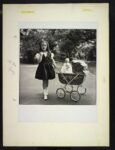 DIANE & ALLAN ARBUS, Kathy Slate with doll in baby carriage, 1953, Vogue © Condé Nast