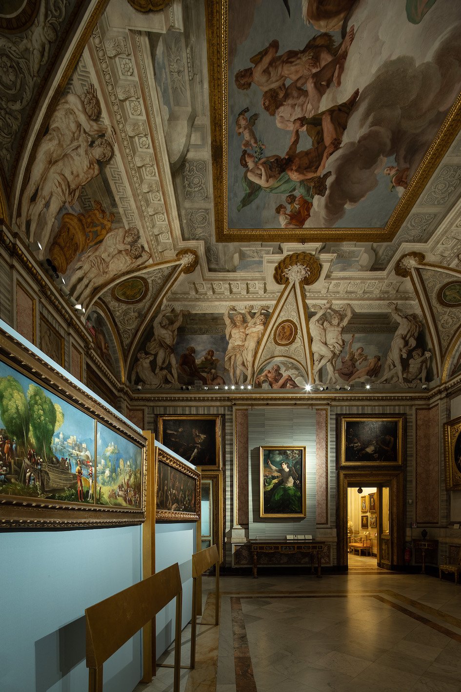 Dosso Dossi. Il fregio di Enea. Installation view, Ph. A. Novelli © Galleria Borghese