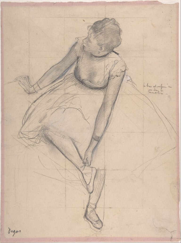 Edgar Degas, Ballerina che si accomoda la calzatura