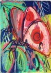 Ettore Sottsass jr., Studio per decorazione floreale con motivo di farfalla, 1940, tempera su cartoncino. CSAC, Università di Parma © Ettore Sottsass, by SIAE 2022