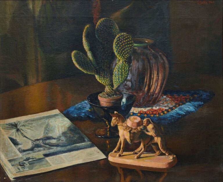 Gino Galli, Natura morta con cactus, fine anni Trenta. Collezione privata, Roma. Foto Simon D'Exéa