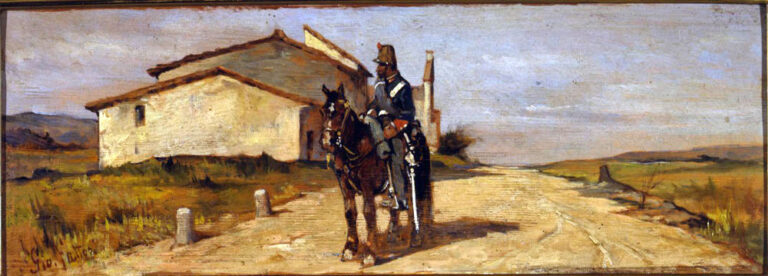 Giovanni Fattori, Soldato a cavallo, 1860 1870, Museo Nazionale Scienza e Tecnologia Leonardo da Vinci, Milano