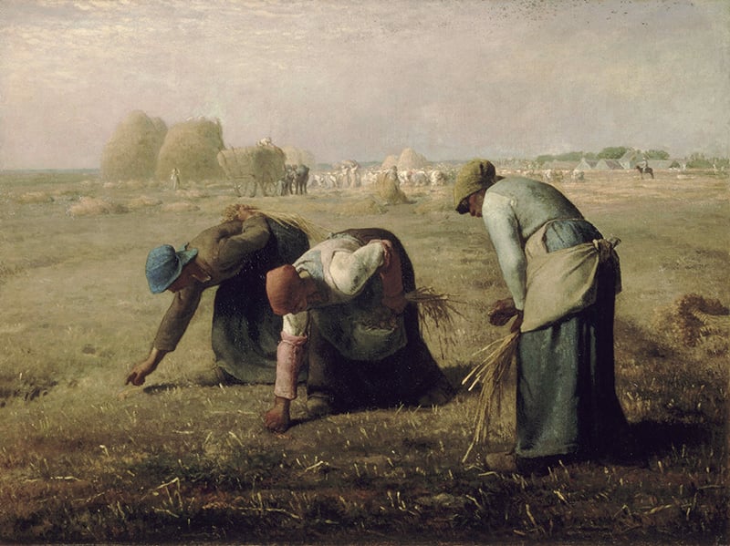 Jean François Millet, Le spigolatrici, 1857, olio su tela, cm 84 x 112, Musée d’Orsay, Parigi