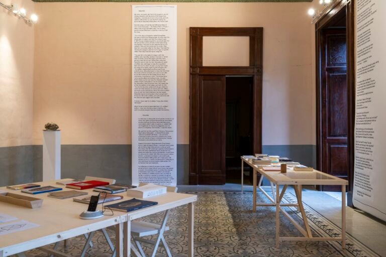 Jimmie Durham. And now, so far in the future That no one will recognize Any of my jokes, installation view at Fondazione Morra Greco, Napoli, 2022. Photo credits Amedeo Benestante, Fondazione Morra Greco