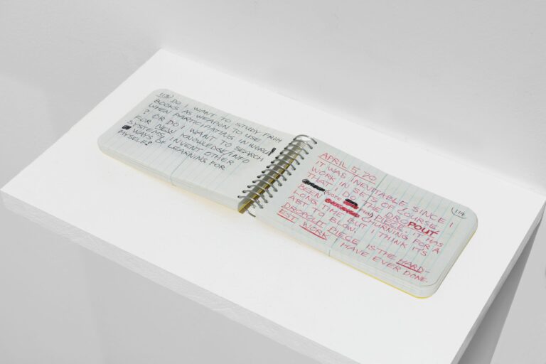 Lee Lozano. Strike. Notebook 8, 1970. Credit Pinacoteca Agnelli Torino. Photo Sebastiano Pellion di Persano