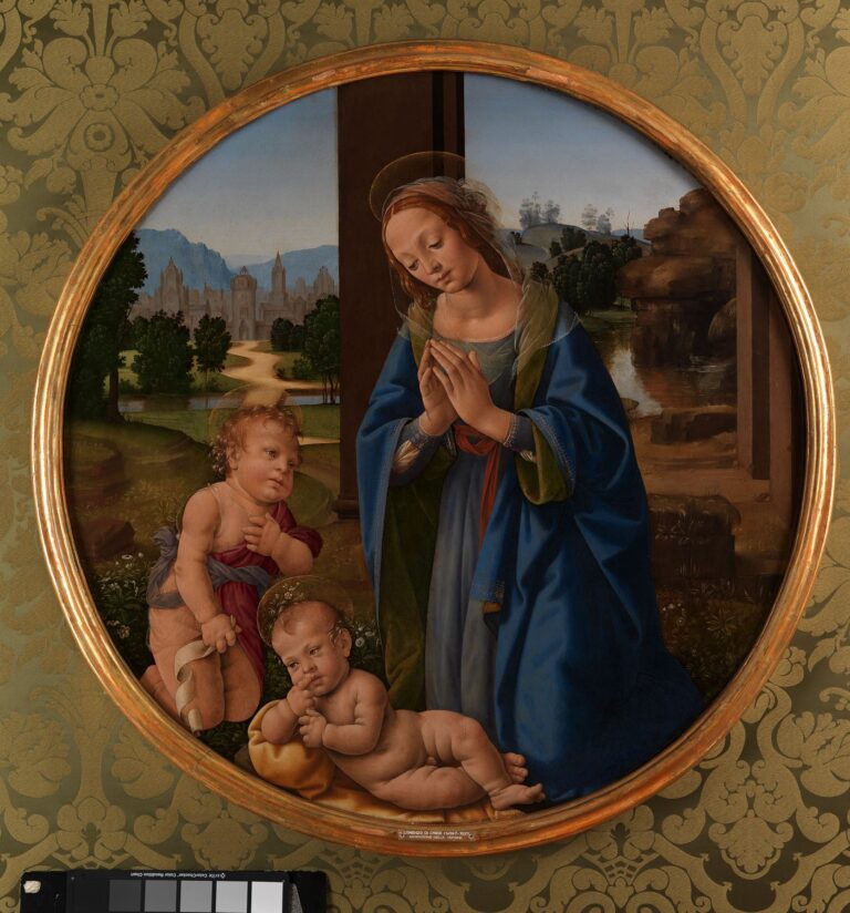 Lorenzo di Credi, Madonna in adorazione del Bambino con San Giovannino, 1480 circa, olio su tavola, Venezia, Pinacoteca Querini Stampalia