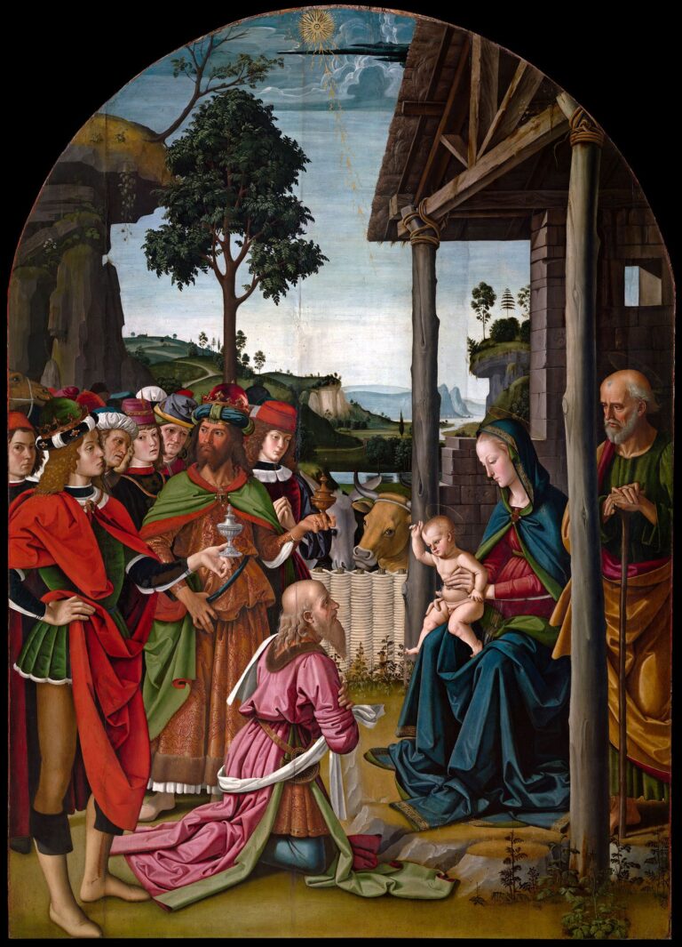 Perugino, Adorazione dei Magi, 1475 circa, olio su tavola, Perugia, Galleria Nazionale dell'Umbria