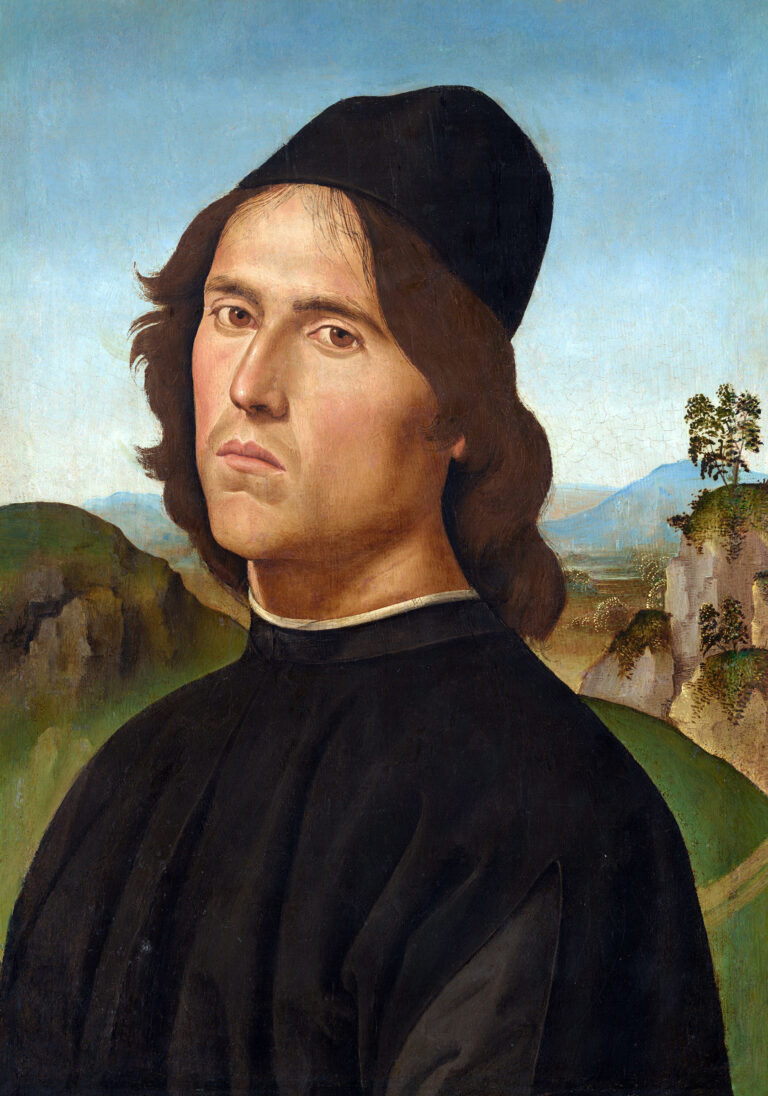 Perugino, Ritratto di Lorenzo di Credi, 1488, olio su tavola trasferita su tela, Washington, National Gallery