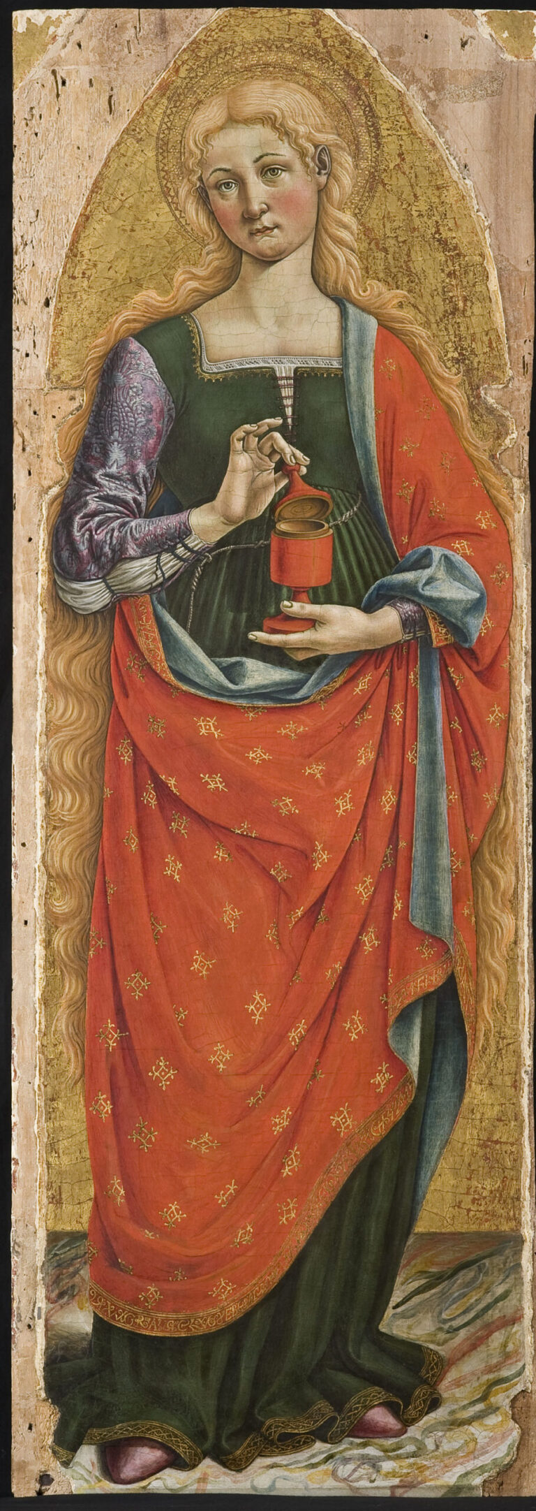 Piermatteo d'Amelia, Santa Maria Maddalena e San Giovanni Battista, 1481, olio su tavola, Altenburg, Lindenau Museum