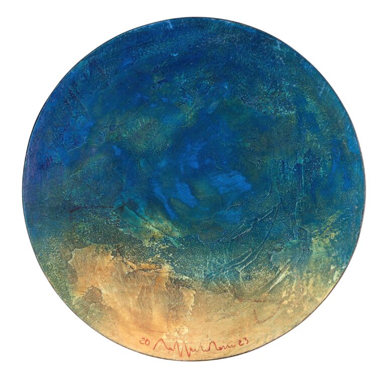 Raffaele Rossi, Paesaggio dell’anima mia, 2023, tecnica mista su tavola, 25x3cm. Courtesy Kyro Art Gallery, Pietrasanta