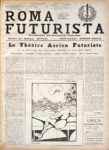 Roma Futurista, prima pagina con disegno di Gino Galli, Riposo (A. III, n. 66, 18 gennaio 1920). Collezione Frugone, Chiavari