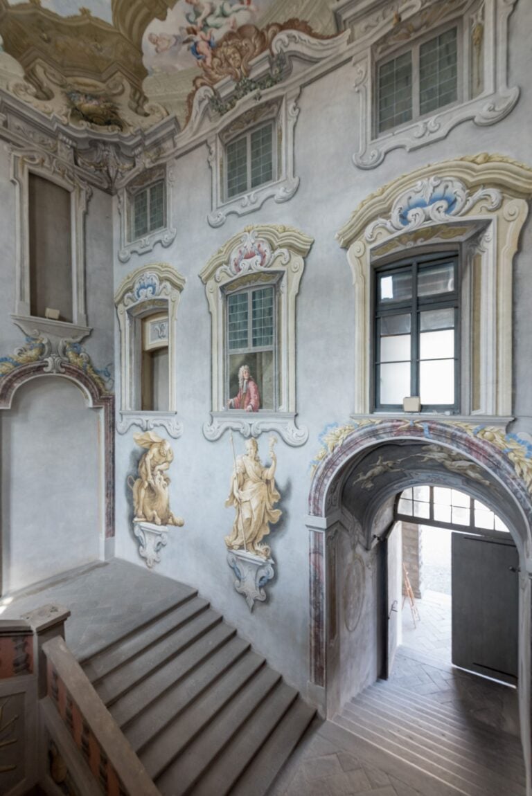 Scalone d'Onore del Palazzo Vecchio. Palazzo Visconti, Brignano Gera d'Adda