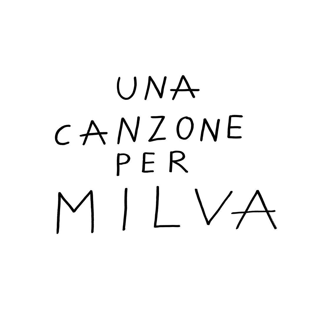 Una canzone per Milva, il logo di Marcello Maloberti