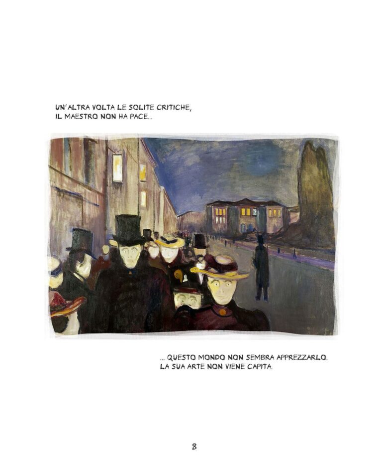 Una tavola tratta da Munch (Douglas Edizioni, 2023)