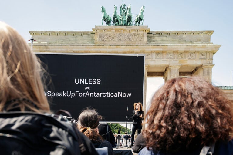 Urban Campaign SpeakUpForAntarctica, Berlin. Image courtesy of UNLESS ©️ Louis De Belle