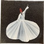 Aldo Mondino, Dervisci, 1999, olio su linoleum installazione di 21 elementi cad.40 × 40 cm. Foto © Giacomo Santini. Courtesy NP ArtLab e Cuba studio