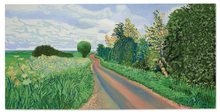 David Hockney, Early Blossom, Woldgate, 2009. Courtesy Christie's Images Ltd.