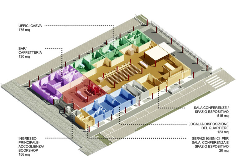 La nuova casa del Centro Alti Studi per le Arti Visive a QT8, progetto