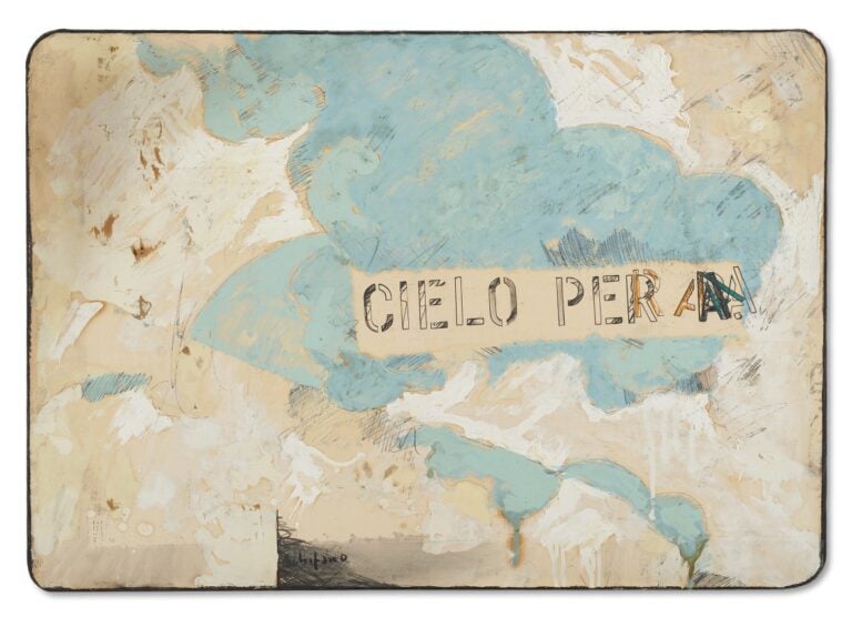 Mario Schifano, Cielo per A., 1964. Courtesy Il Ponte Casa d'Aste, Milano