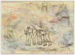 Rita Ackermann, War Drawings, COming of Age, 2022 © Rita Ackermann. Courtesy the artist and Hauser & Wirth. Photo Thomas Barratt