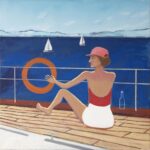 Sinéad Breslin, Deck Hand, 2023, Oil on canvas, 100x100
