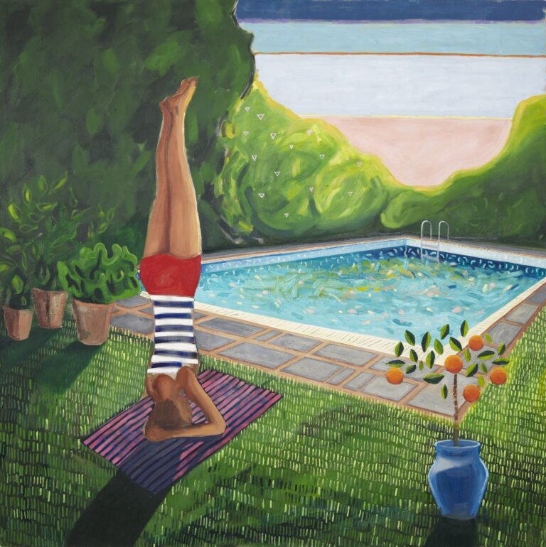 Sinéad Breslin, Head Stand, 2023, Oil on canvas, 180x180cm