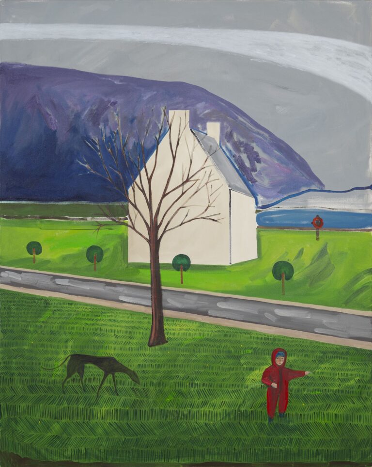 Sinéad Breslin, Purple Mountain (Greyhound baby 2), 2023, Oil on Canvas, 150x120