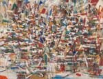 Tancredi Parmeggiani, Composizione, 1957, tempera su tela, 130,4 x 169,4 cm. Collezione Peggy Guggenheim, Venezia (Fondazione Solomon R. Guggenheim, New York)