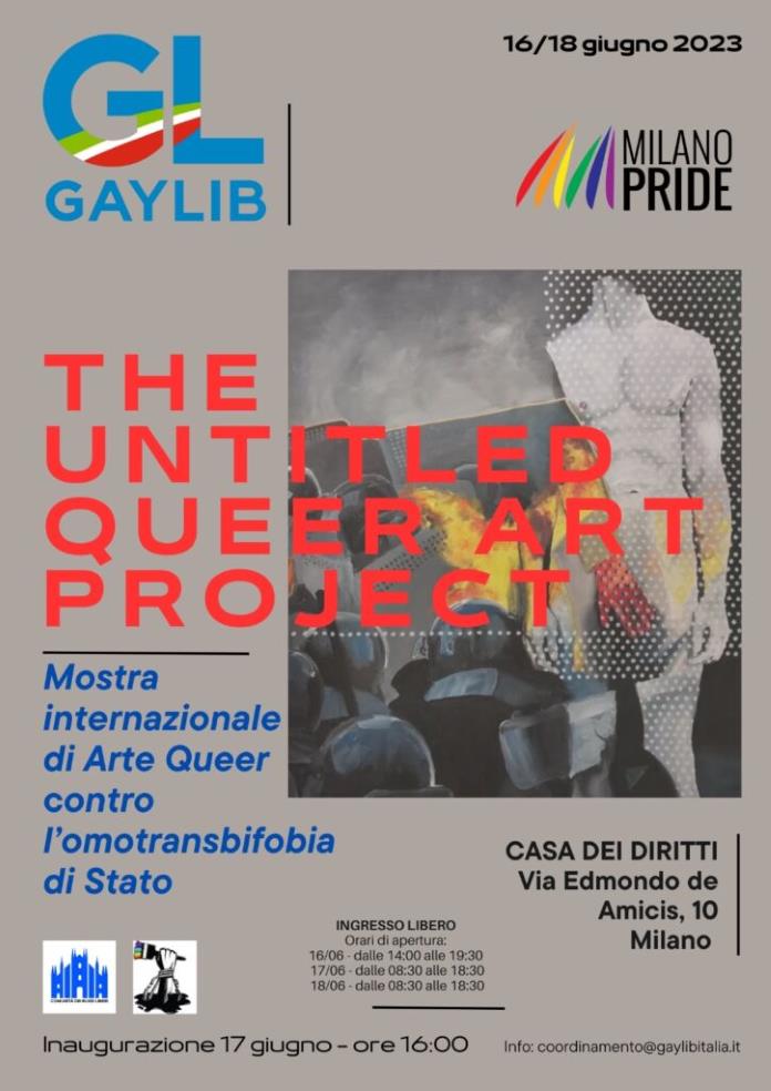 Pride 2023. Locandina Mostra GayLib Italia 16-18 giugno